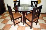Juego de Comedor Redondo 4 sillas Vidrio